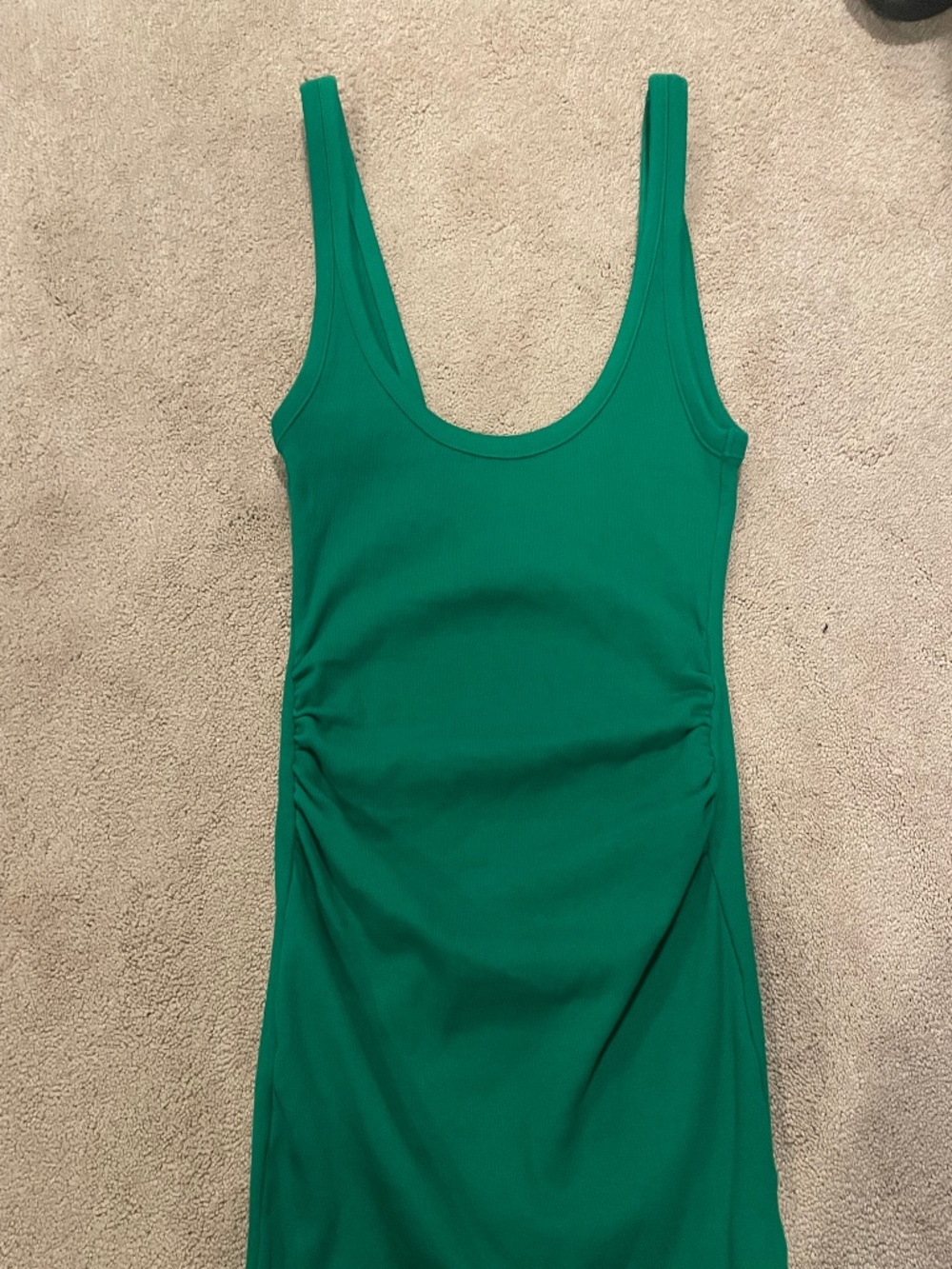 Zara Green Bodycon Mini Dress, Low Back, Large (fits like a medium)